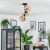 Koyoto ceiling light, globe light 31 cm Amber, clear, 4-light sources