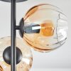 Koyoto ceiling light, globe light 31 cm Amber, clear, 4-light sources