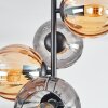 Koyoto ceiling light, globe light 31 cm Amber, Smoke-coloured, 4-light sources