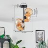 Koyoto ceiling light, globe light 31 cm Amber, 4-light sources