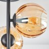 Koyoto ceiling light, globe light 31 cm Amber, 4-light sources