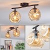 Ripoll ceiling light, globe light Amber, 2-light sources