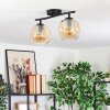 Ripoll ceiling light, globe light Amber, 2-light sources