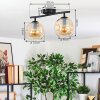 Ripoll ceiling light, globe light Amber, 2-light sources