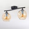 Ripoll ceiling light, globe light Amber, 2-light sources