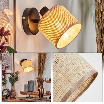 Sabadim wall light, wall spotlight black, 1-light source