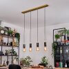 Veria hanging light, pendant light brass, black, 4-light sources