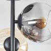 Koyoto ceiling light, globe light 31 cm Amber, clear, Smoke-coloured, 4-light sources