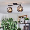 Ripoll ceiling light, globe light Smoke-coloured, 2-light sources