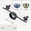 Gastor ceiling light, globe light blue, green, clear, 2-light sources