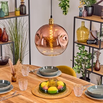 Ripoll hanging light, globe light, pendant light gold, 1-light source