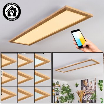 Belan ceiling light, Panel LED Ecru, white, 1-light source