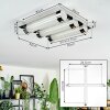 Zamar ceiling light LED chrome, 3-light sources