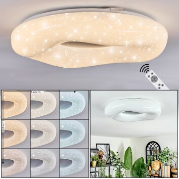 Zuril ceiling light LED white, 1-light source, Remote control