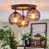 Koyoto ceiling light, globe light Smoke-coloured, 3-light sources