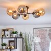 Gastor ceiling light, globe light Amber, Smoke-coloured, 6-light sources