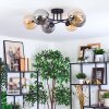 Gastor ceiling light, globe light Amber, Smoke-coloured, 6-light sources