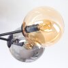 Gastor ceiling light, globe light Amber, Smoke-coloured, 6-light sources