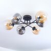 Gastor ceiling light, globe light Amber, clear, Smoke-coloured, 6-light sources