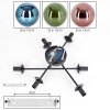 Gastor ceiling light, globe light 62 cm blue, green, coppery, 6-light sources