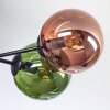 Gastor ceiling light, globe light 62 cm blue, green, coppery, 6-light sources