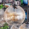 Koyoto hanging light, globe light, pendant light Amber, clear, Smoke-coloured, 6-light sources