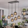 Koyoto hanging light, globe light, pendant light Smoke-coloured, 6-light sources