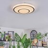 Borin ceiling light LED grey, white, 1-light source
