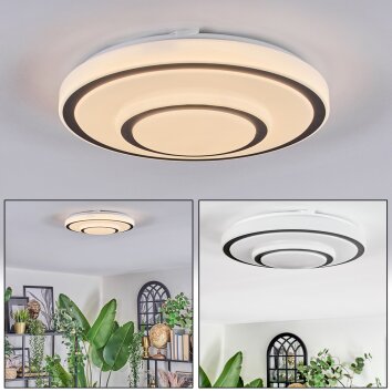 Borin ceiling light LED grey, white, 1-light source