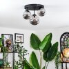Chehalis ceiling light, globe light 32 cm Smoke-coloured, 3-light sources