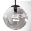 Chehalis ceiling light, globe light 32 cm Smoke-coloured, 3-light sources