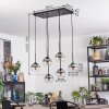 Koyoto hanging light, globe light, pendant light clear, Smoke-coloured, 6-light sources