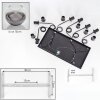 Koyoto hanging light, globe light, pendant light clear, Smoke-coloured, 6-light sources