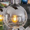 Koyoto hanging light, globe light, pendant light clear, Smoke-coloured, 6-light sources