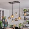 Apedo hanging light, globe light, pendant light Amber, clear, Smoke-coloured, 6-light sources