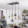 Ripoll hanging light, globe light, pendant light Amber, clear, Smoke-coloured, 6-light sources