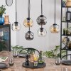 Ripoll hanging light, globe light, pendant light Amber, clear, Smoke-coloured, 6-light sources