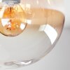 Gastor ceiling light, globe light 30 cm Amber, clear, 3-light sources