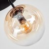 Gastor ceiling light, globe light 30 cm Amber, clear, 3-light sources