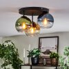 Koyoto ceiling light, globe light 30 cm blue, gold, green, clear, 3-light sources