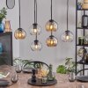 Koyoto hanging light, globe light, pendant light Amber, clear, 6-light sources