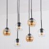 Koyoto hanging light, globe light, pendant light Amber, clear, 6-light sources