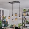 Koyoto hanging light, globe light, pendant light Amber, clear, 6-light sources