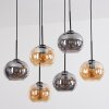 Apedo hanging light, globe light, pendant light Amber, Smoke-coloured, 6-light sources