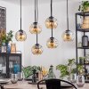 Ripoll hanging light, globe light, pendant light Amber, 6-light sources