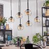 Ripoll hanging light, globe light, pendant light Amber, clear, 6-light sources