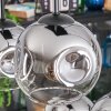 Ripoll hanging light, globe light, pendant light chrome, clear, Smoke-coloured, 6-light sources