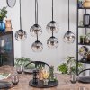 Ripoll hanging light, globe light, pendant light clear, Smoke-coloured, 6-light sources