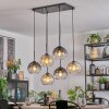 Koyoto hanging light, globe light, pendant light Amber, clear, Smoke-coloured, 6-light sources