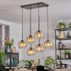 Koyoto hanging light, globe light, pendant light Amber, clear, 6-light sources